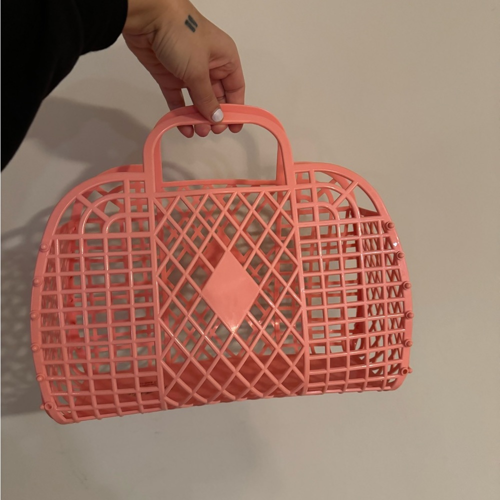 Light Pink SunJellies Medium Pool Bag